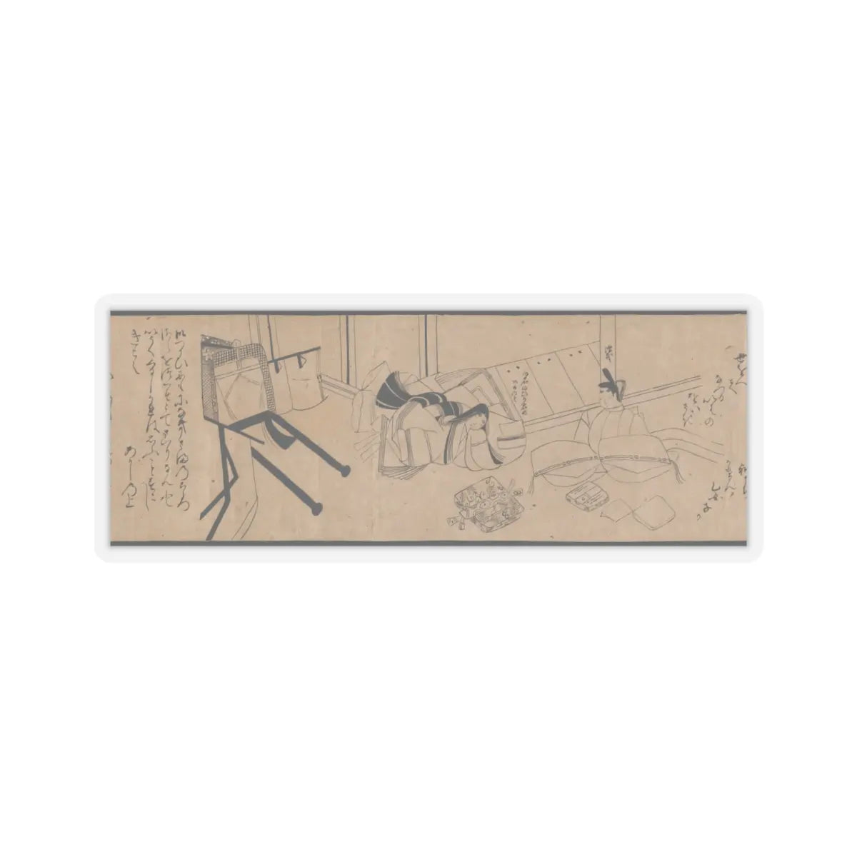 unknown - Akashi, Channel Buoys (Miotsukushi), The Wormwood Patch (Yomogiu), Gatehouse (Sekiya), - unknown v6 - STICKER Vinyl Kiss-Cut Decal