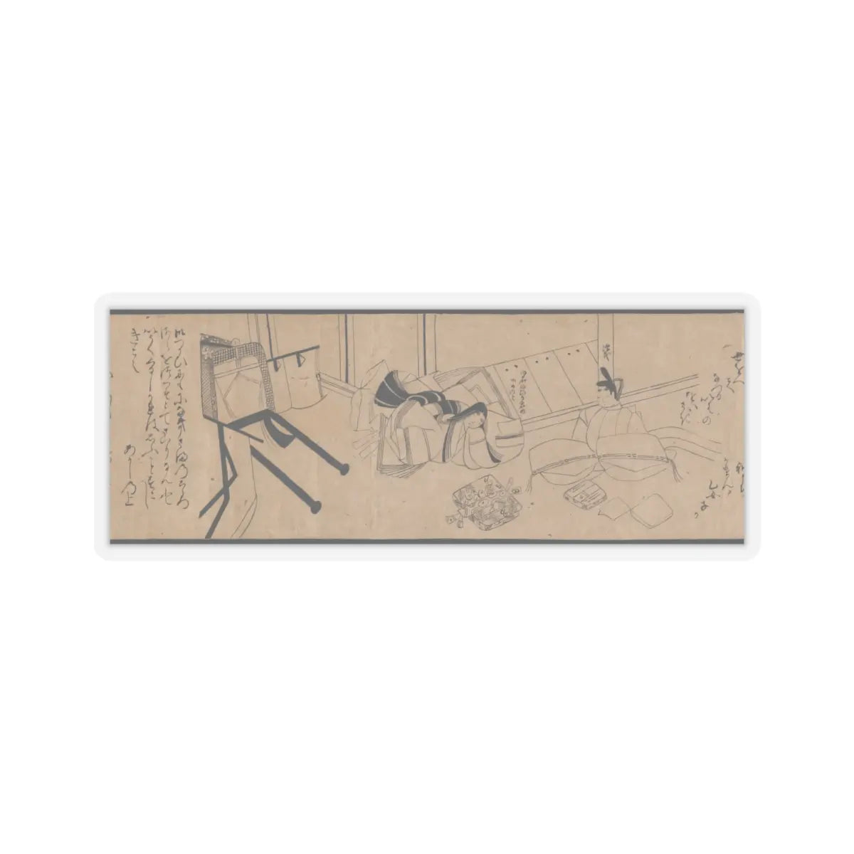 unknown - Akashi, Channel Buoys (Miotsukushi), The Wormwood Patch (Yomogiu), Gatehouse (Sekiya), - unknown v6 - STICKER Vinyl Kiss-Cut Decal