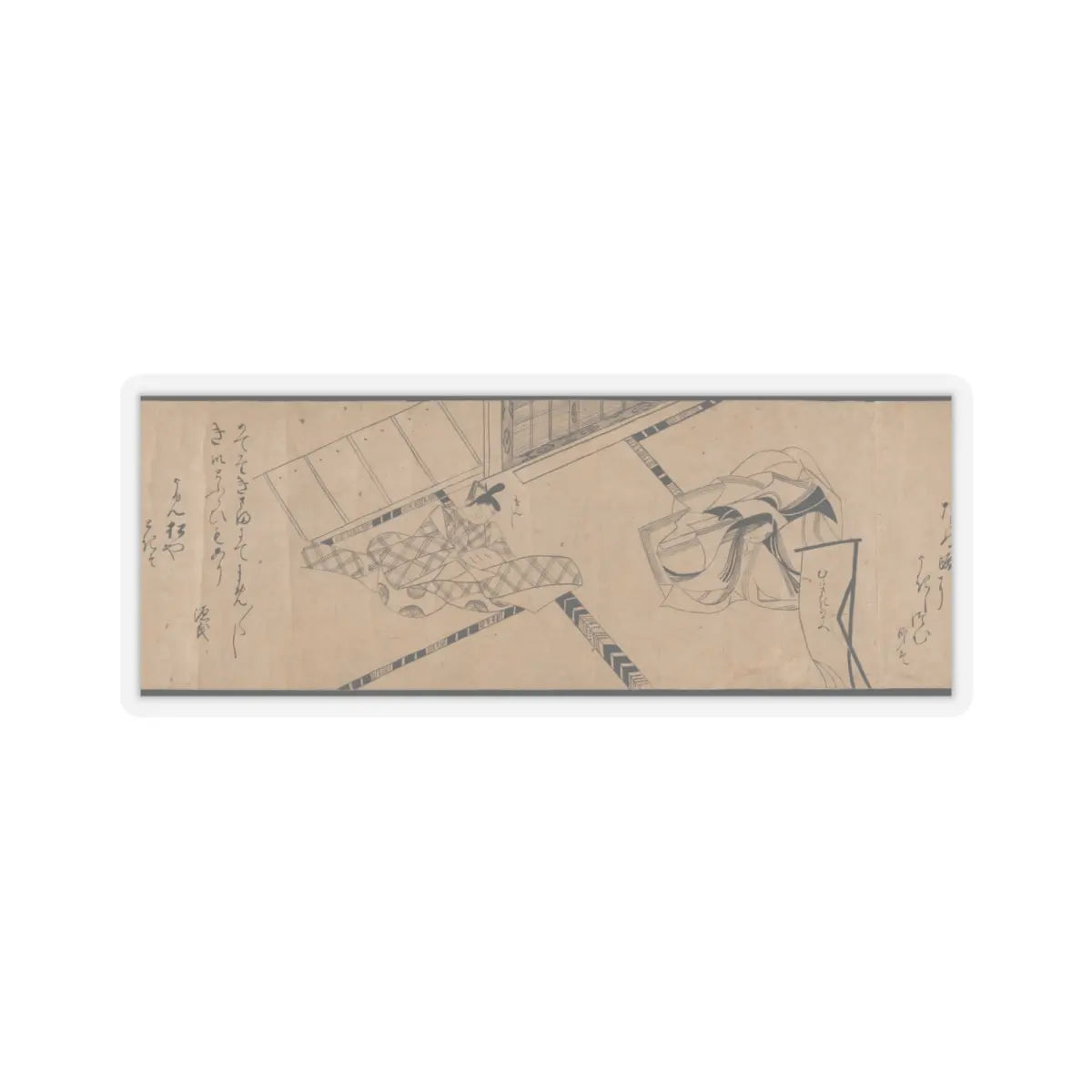unknown - Akashi, Channel Buoys (Miotsukushi), The Wormwood Patch (Yomogiu), Gatehouse (Sekiya), - unknown v8 - STICKER Vinyl Kiss-Cut Decal