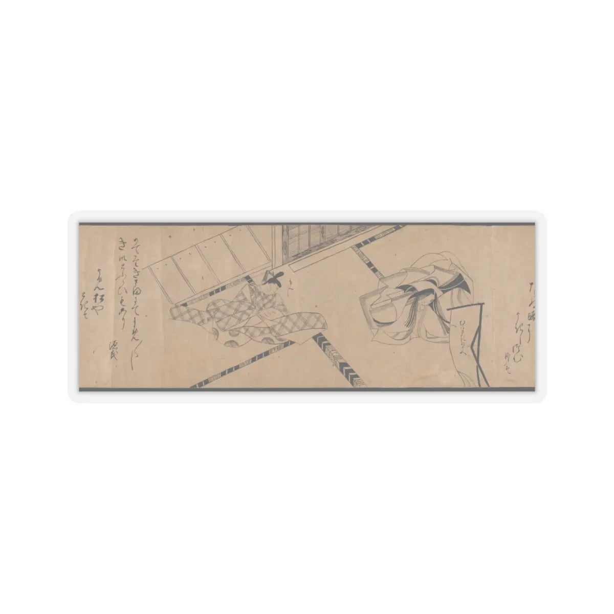 unknown - Akashi, Channel Buoys (Miotsukushi), The Wormwood Patch (Yomogiu), Gatehouse (Sekiya), - unknown v8 - STICKER Vinyl Kiss-Cut Decal
