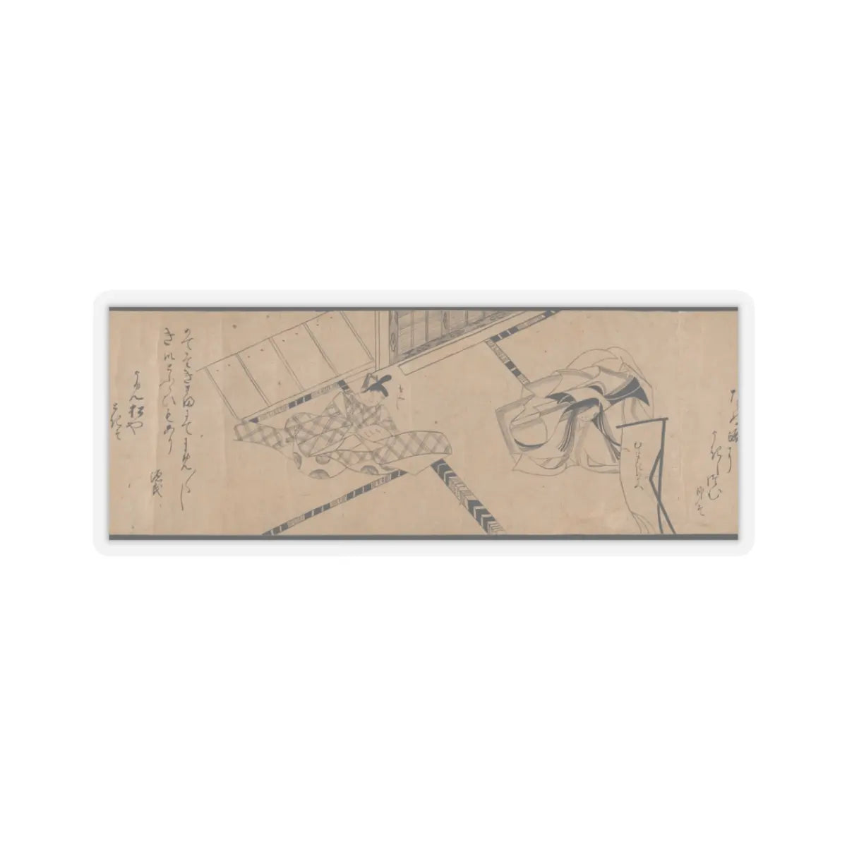 unknown - Akashi, Channel Buoys (Miotsukushi), The Wormwood Patch (Yomogiu), Gatehouse (Sekiya), - unknown v8 - STICKER Vinyl Kiss-Cut Decal