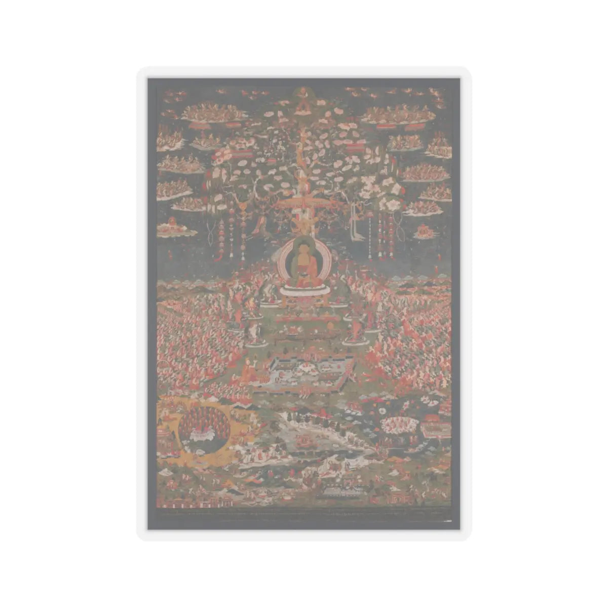 unknown - Amitabha, the Buddha of the Western Pure Land (Sukhavati) - ca. 1700 - STICKER Vinyl Kiss-Cut Decal