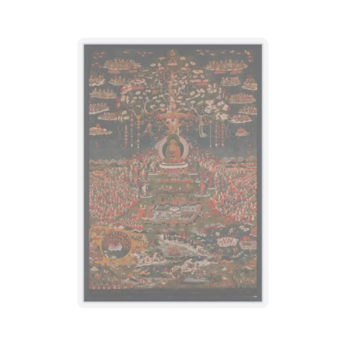 unknown - Amitabha, the Buddha of the Western Pure Land (Sukhavati) - ca. 1700 - STICKER Vinyl Kiss-Cut Decal