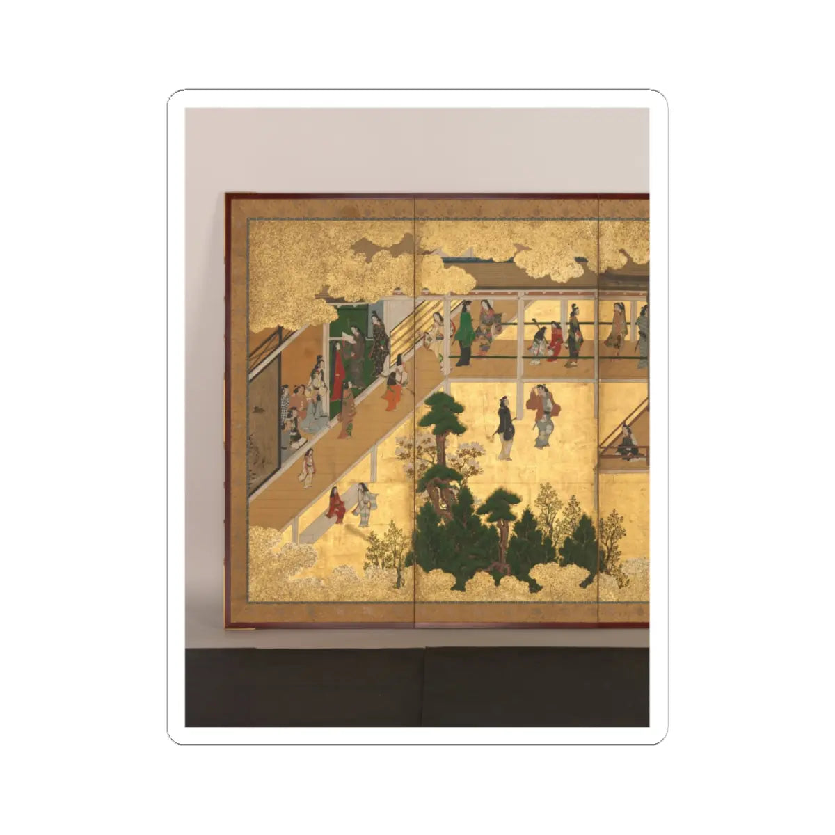 unknown - Amusements in a Mansion - mid-17th century v8 - STICKER Vinyl Kiss-Cut Decal