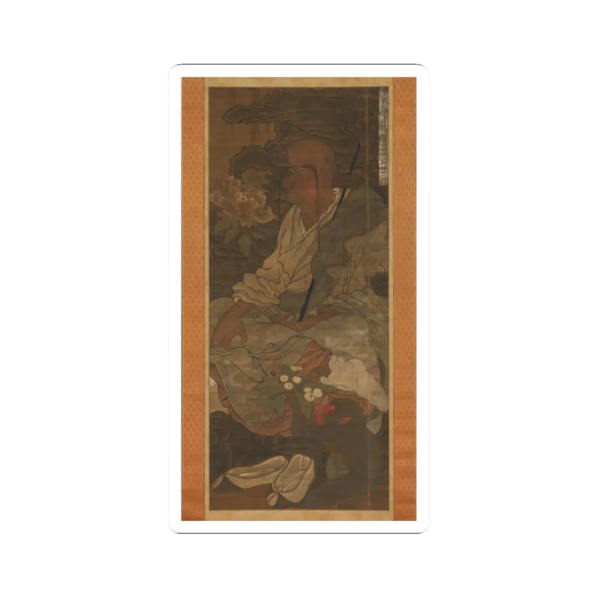 unknown - Arhat from a series of sixteen Arhats - 14th century v1 - STICKER Vinyl Kiss-Cut Decal