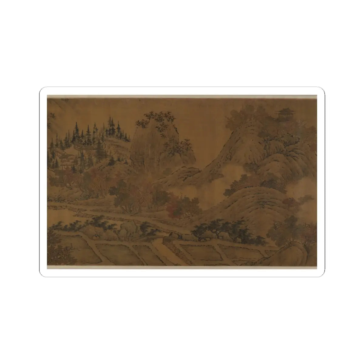 unknown - Autumn Landscape - unknown v14 - STICKER Vinyl Kiss-Cut Decal