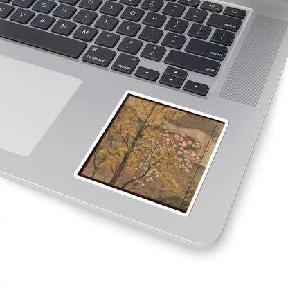 unknown - Autumn Trees and Grasses by a Stream - late 17th–early 18th century v4 - STICKER Vinyl Kiss-Cut Decal