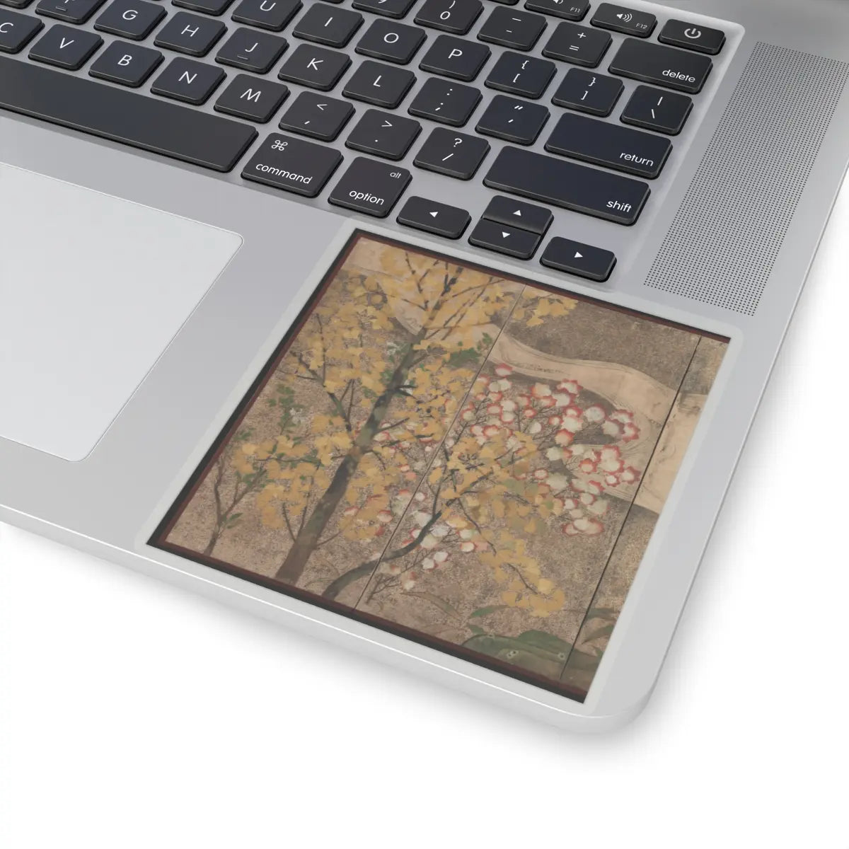 unknown - Autumn Trees and Grasses by a Stream - late 17th–early 18th century v4 - STICKER Vinyl Kiss-Cut Decal