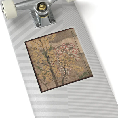unknown - Autumn Trees and Grasses by a Stream - late 17th–early 18th century v4 - STICKER Vinyl Kiss-Cut Decal