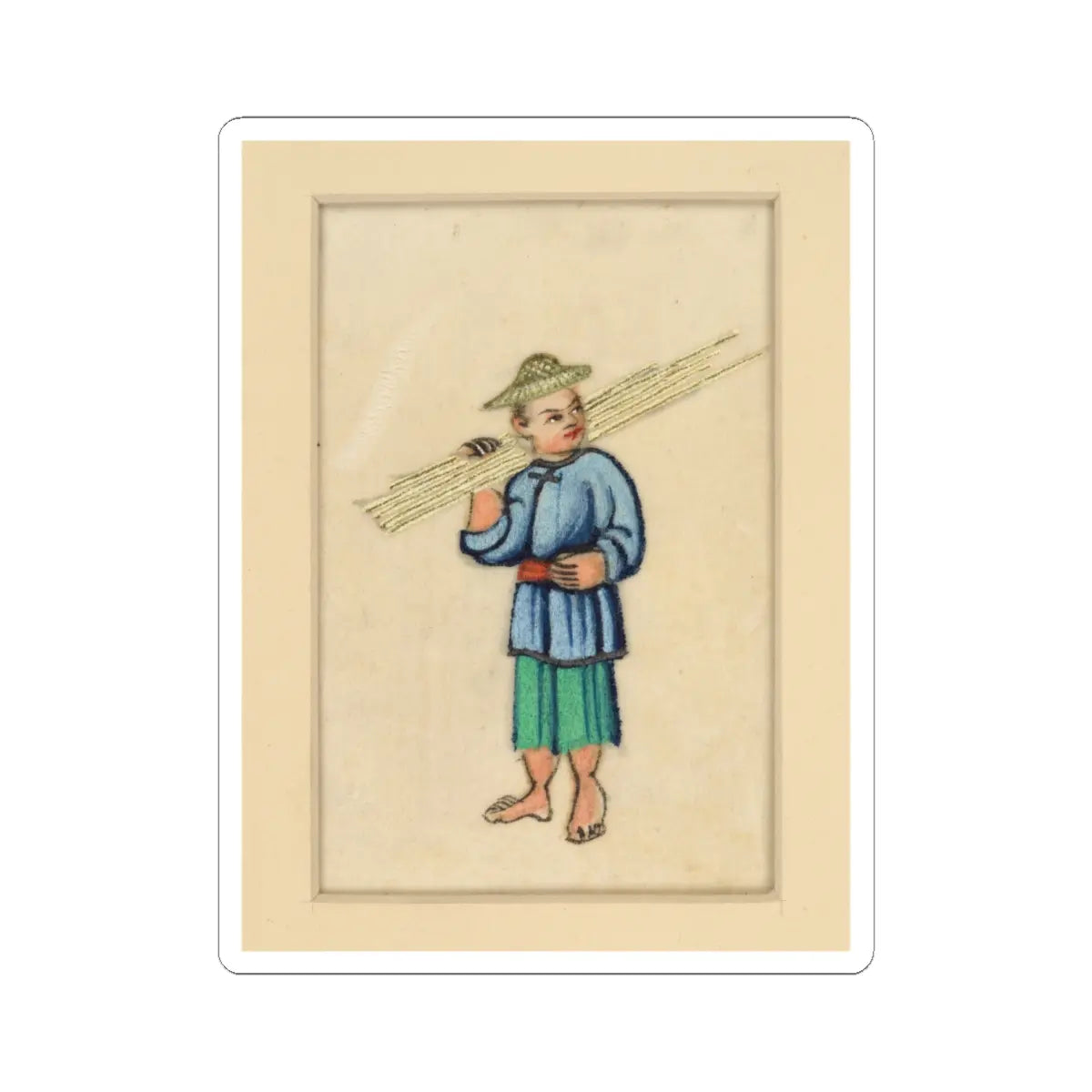unknown - Bamboo () Vendor - early 20th century v2 - STICKER Vinyl Kiss-Cut Decal
