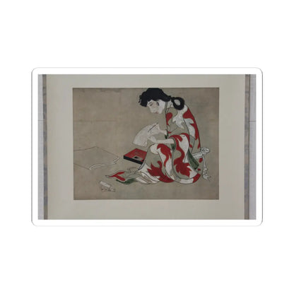 unknown - Beauty Writing a Letter (copy of a section of the Hikone Screen) - 17th–18th century v1 - STICKER Vinyl Kiss-Cut Decal