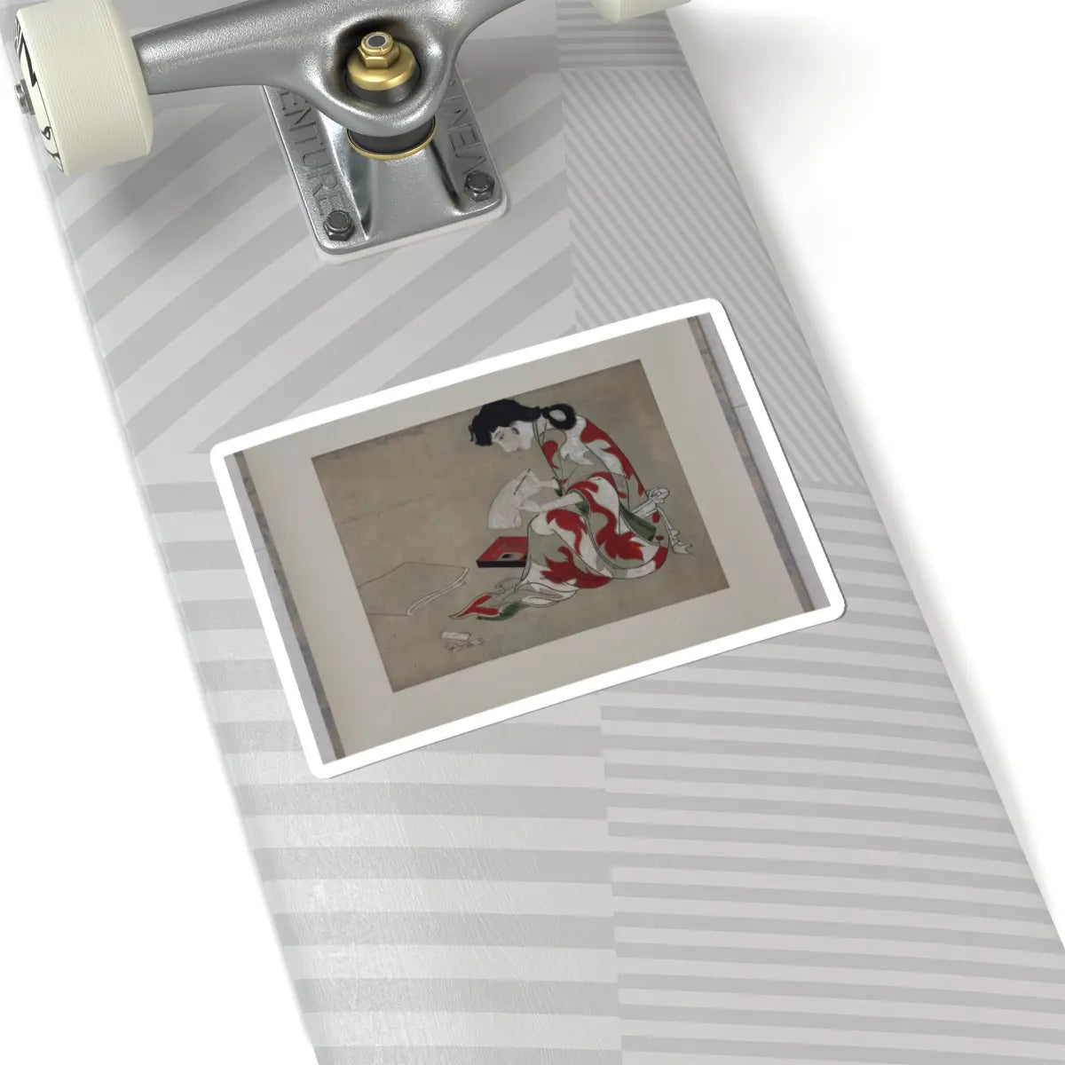unknown - Beauty Writing a Letter (copy of a section of the Hikone Screen) - 17th–18th century v1 - STICKER Vinyl Kiss-Cut Decal