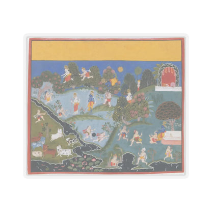 unknown - Blindman's Bluff- Page From a Dispersed Bhagavata Purana (Ancient Stories of Lord Vishnu) - ca. 1715–20 v1 - STICKER Vinyl Kiss-Cut Decal