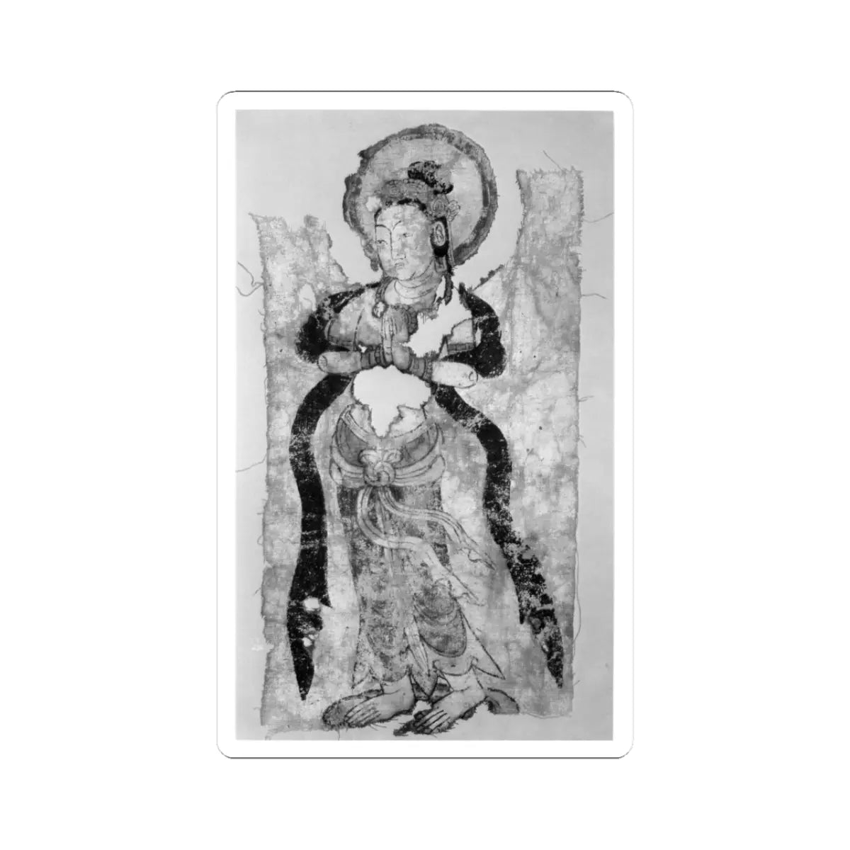 unknown - Bodhisattva in Adoration - 8th century - STICKER Vinyl Kiss-Cut Decal