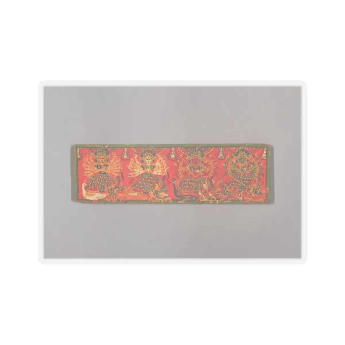 unknown - Book Cover with Four Durgas - 18th century v1 - STICKER Vinyl Kiss-Cut Decal