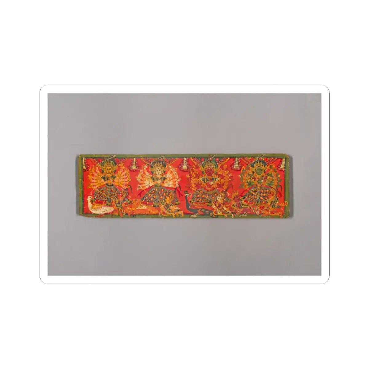 unknown - Book Cover with Four Durgas - 18th century v1 - STICKER Vinyl Kiss-Cut Decal