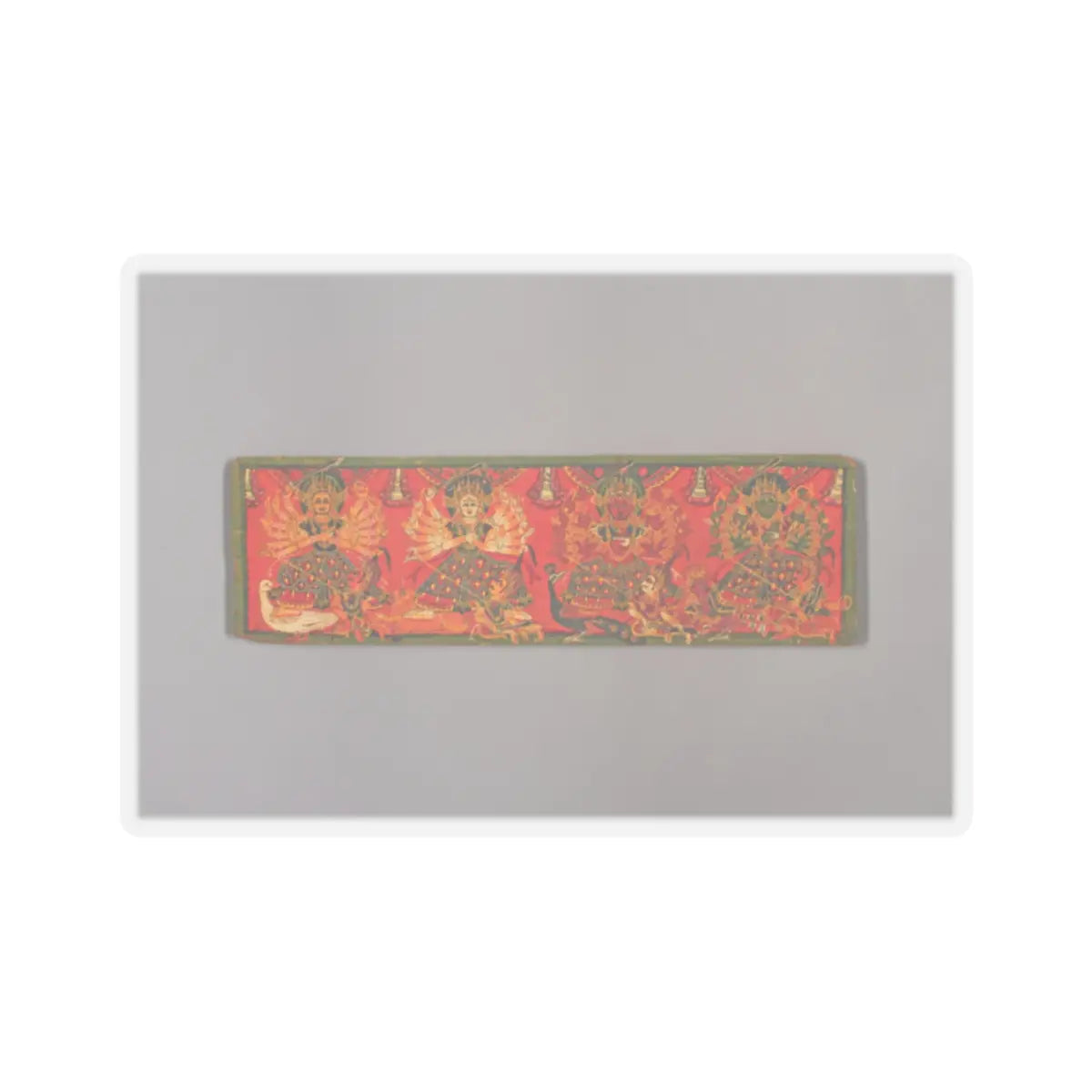 unknown - Book Cover with Four Durgas - 18th century v1 - STICKER Vinyl Kiss-Cut Decal