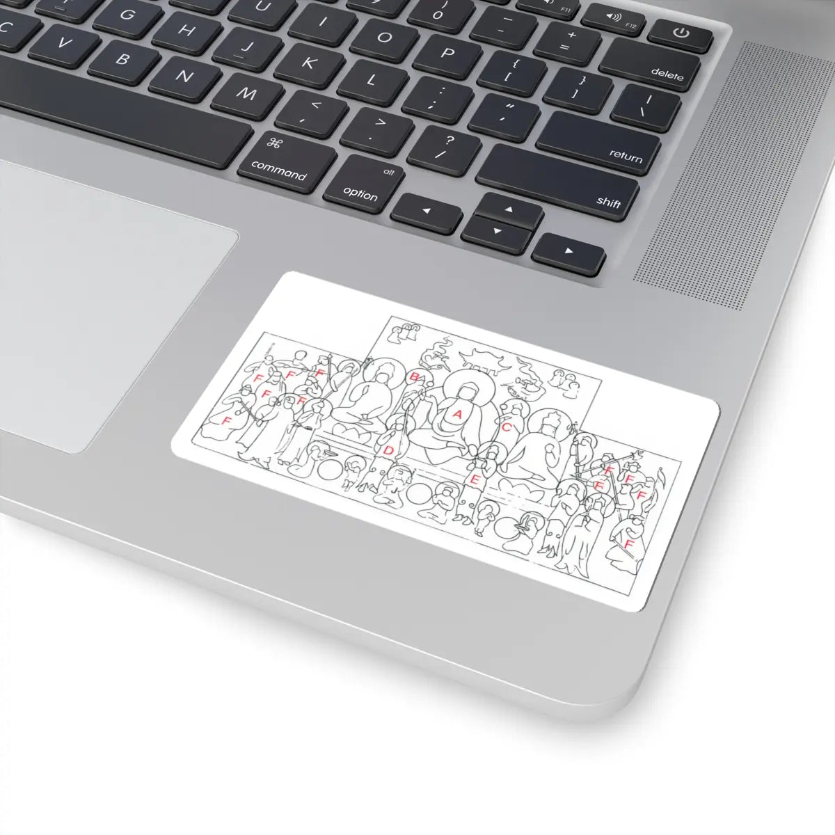 unknown - Buddha of Medicine Bhaishajyaguru (Yaoshi fo) - ca. 1319 v2 - STICKER Vinyl Kiss-Cut Decal