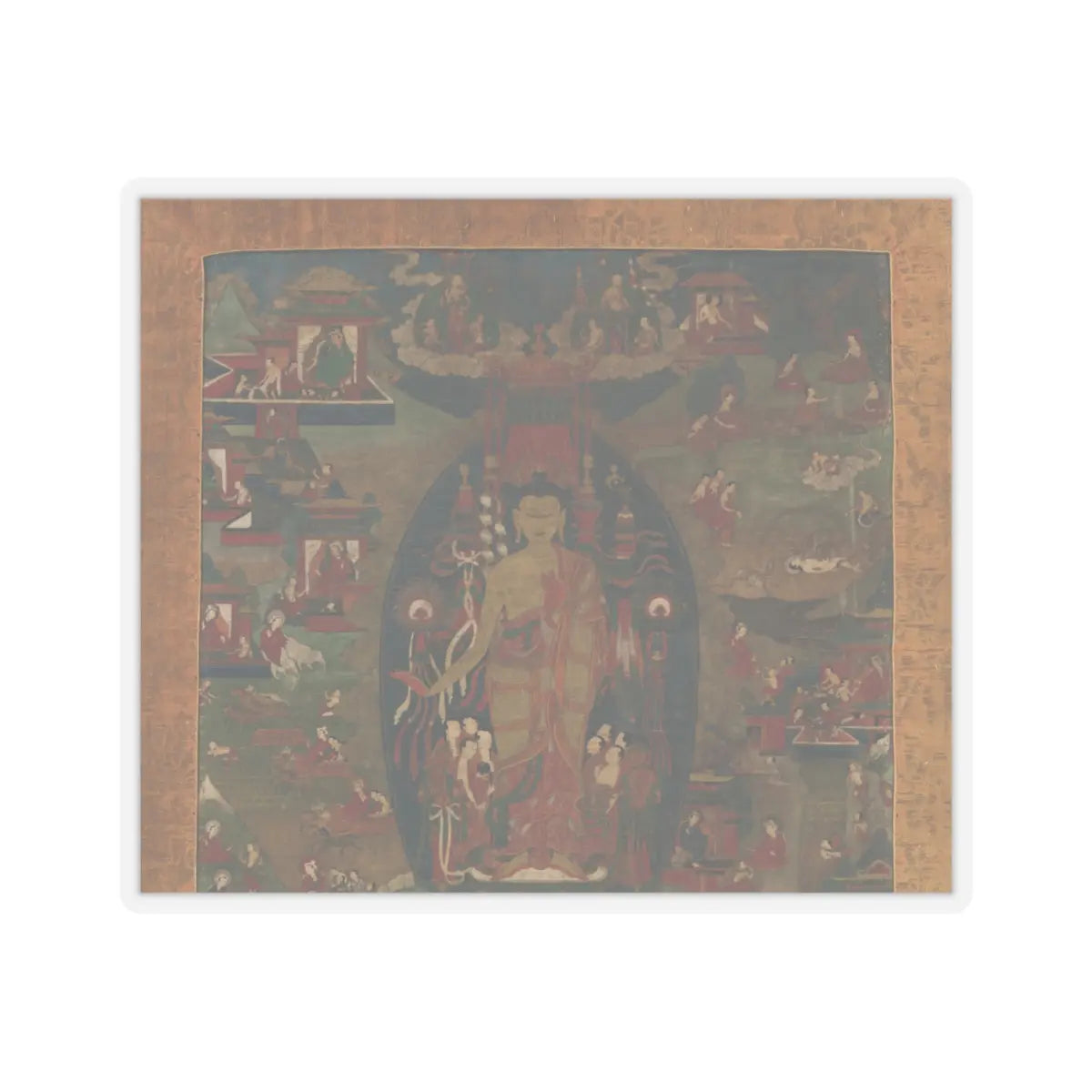 unknown - Buddha Shakyamuni and Scenes of His Previous Lives (Jataka Tales) - 1573–1619 v2 - STICKER Vinyl Kiss-Cut Decal