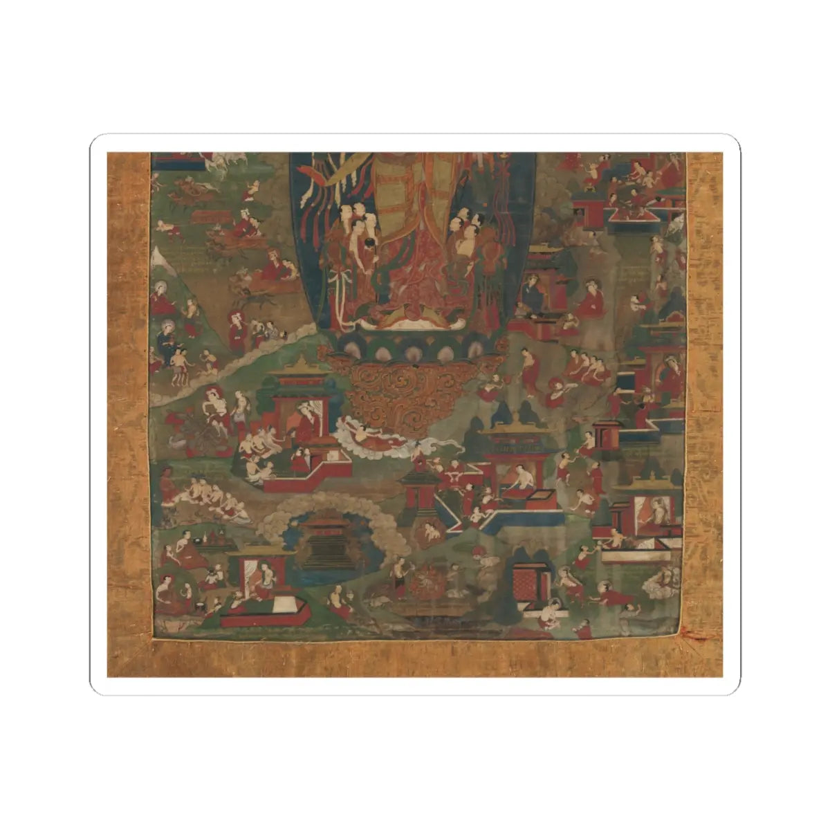 unknown - Buddha Shakyamuni and Scenes of His Previous Lives (Jataka Tales) - 1573–1619 v3 - STICKER Vinyl Kiss-Cut Decal