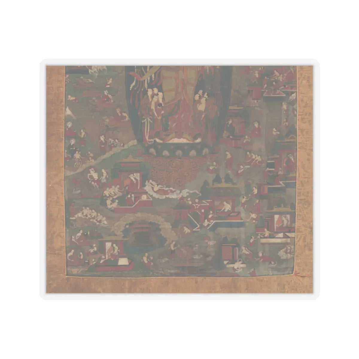 unknown - Buddha Shakyamuni and Scenes of His Previous Lives (Jataka Tales) - 1573–1619 v3 - STICKER Vinyl Kiss-Cut Decal