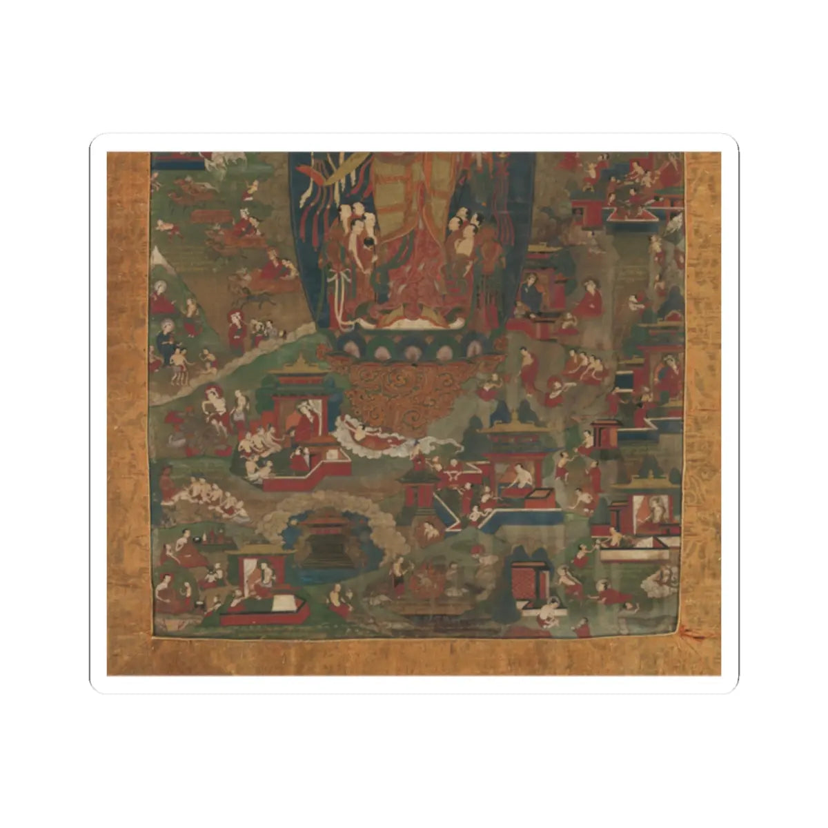 unknown - Buddha Shakyamuni and Scenes of His Previous Lives (Jataka Tales) - 1573–1619 v3 - STICKER Vinyl Kiss-Cut Decal