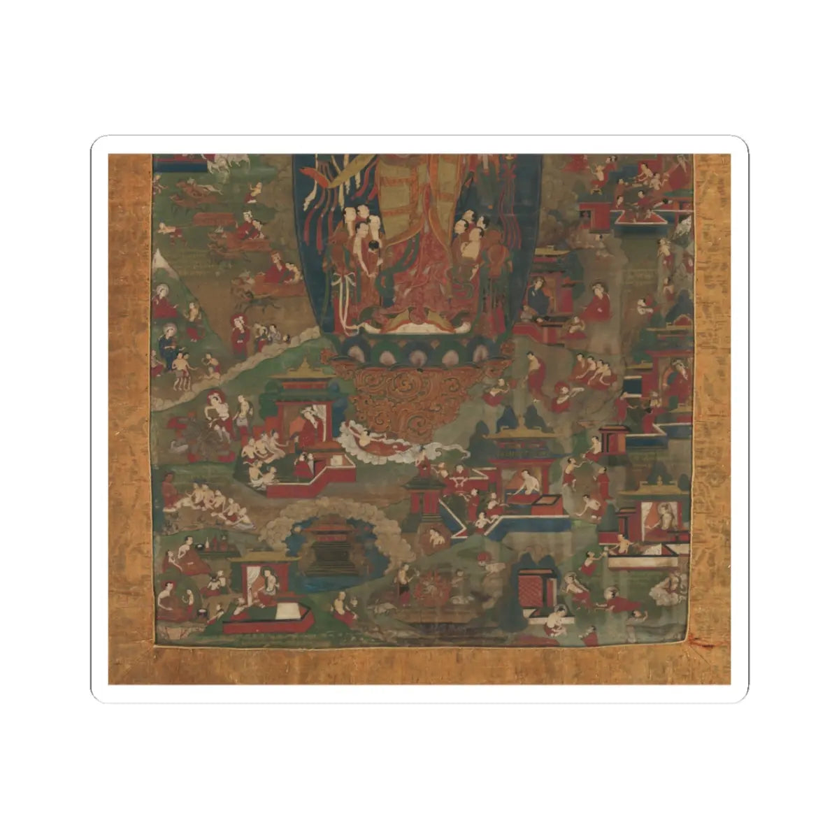 unknown - Buddha Shakyamuni and Scenes of His Previous Lives (Jataka Tales) - 1573–1619 v3 - STICKER Vinyl Kiss-Cut Decal