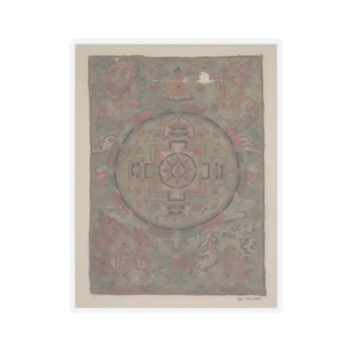 unknown - Buddha Surrounded By Bodhisattvas - 19th century - STICKER Vinyl Kiss-Cut Decal