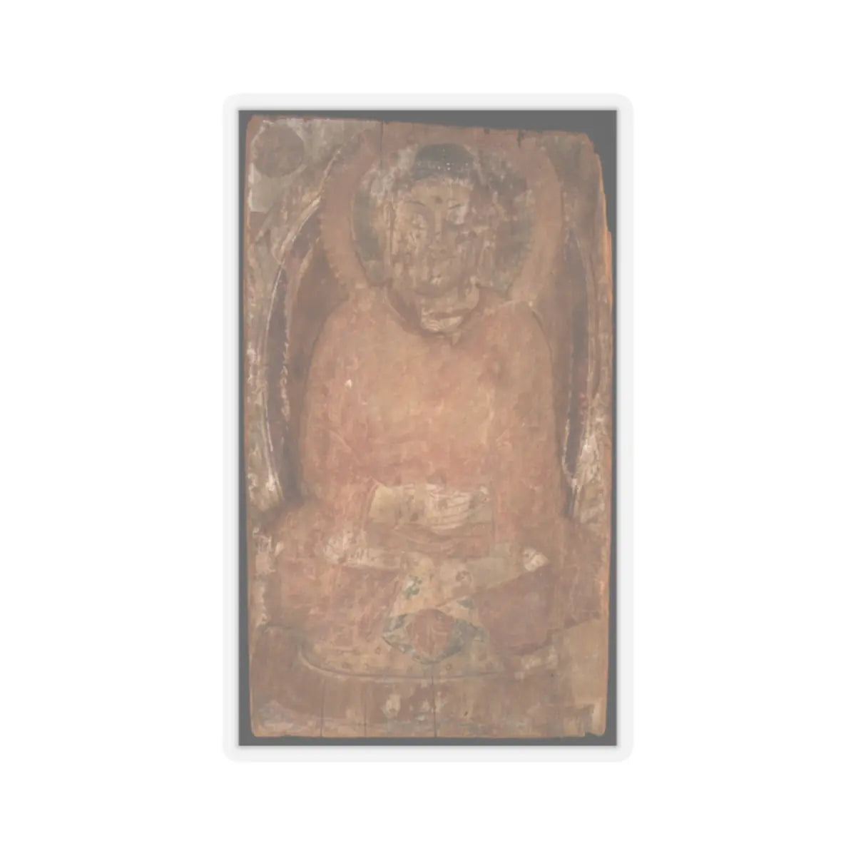 unknown - Buddha with a Halo and Flaming Body Mandorla - 6th–7th century v1 - STICKER Vinyl Kiss-Cut Decal
