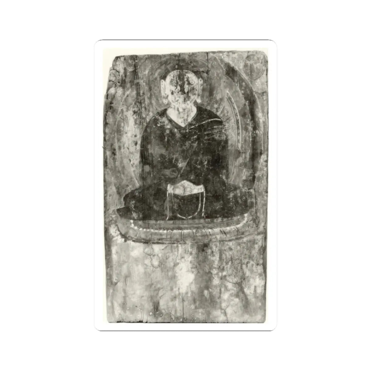 unknown - Buddha with a Halo and Flaming Body Mandorla - 6th–7th century v2 - STICKER Vinyl Kiss-Cut Decal