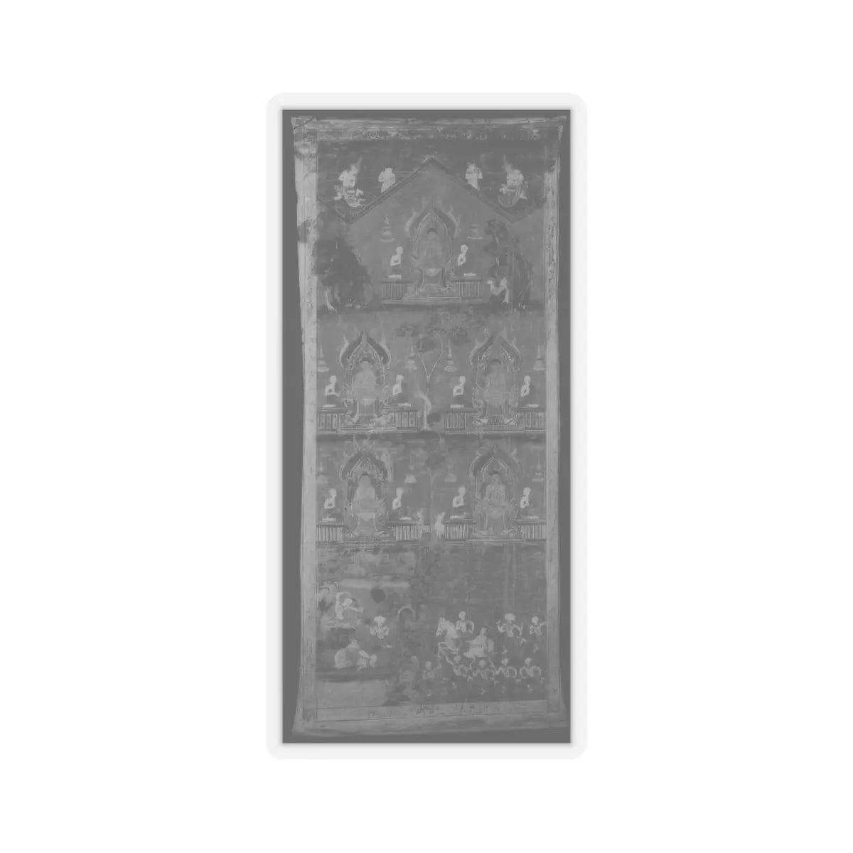 unknown - Buddhist Temple Painting - 18th century - STICKER Vinyl Kiss-Cut Decal