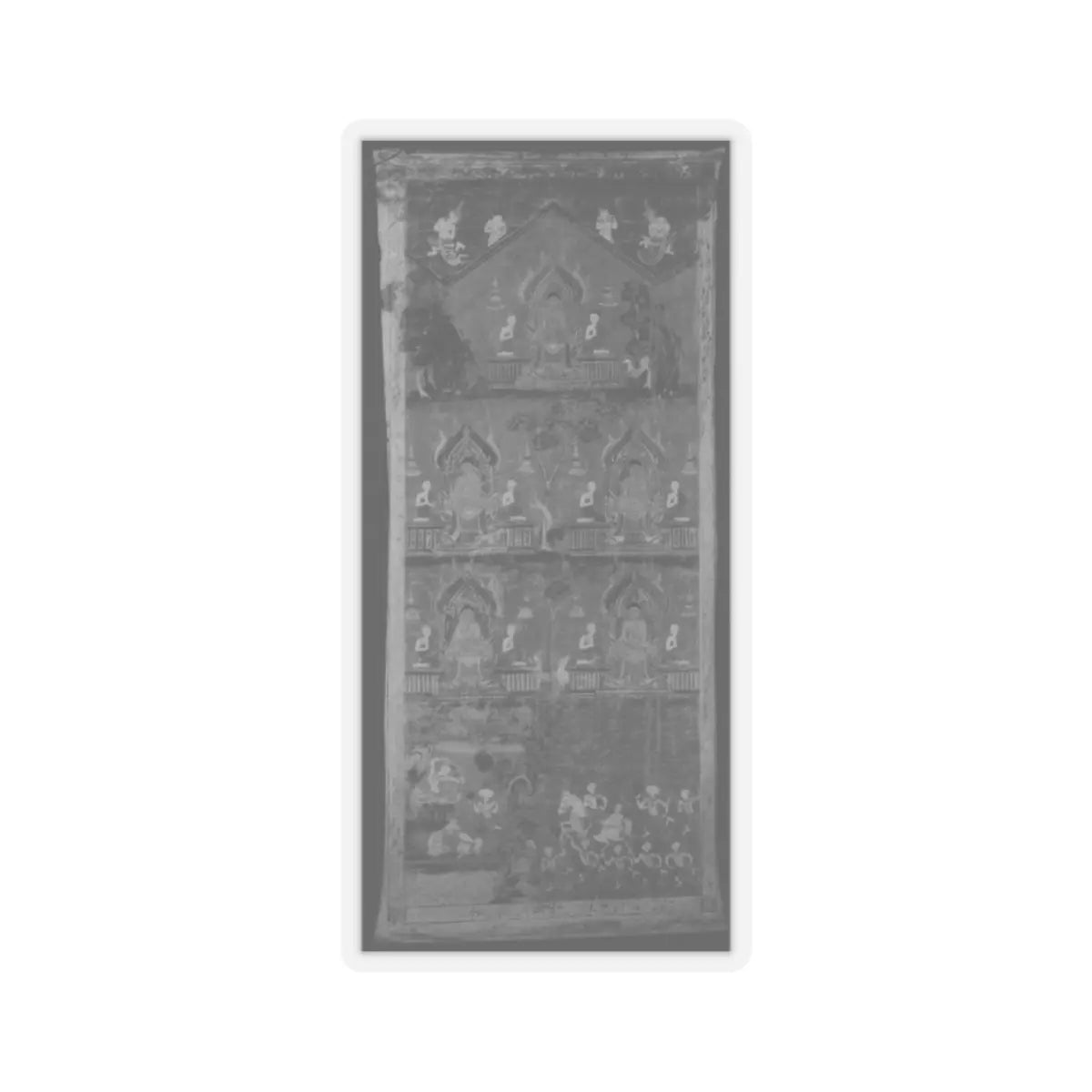 unknown - Buddhist Temple Painting - 18th century - STICKER Vinyl Kiss-Cut Decal