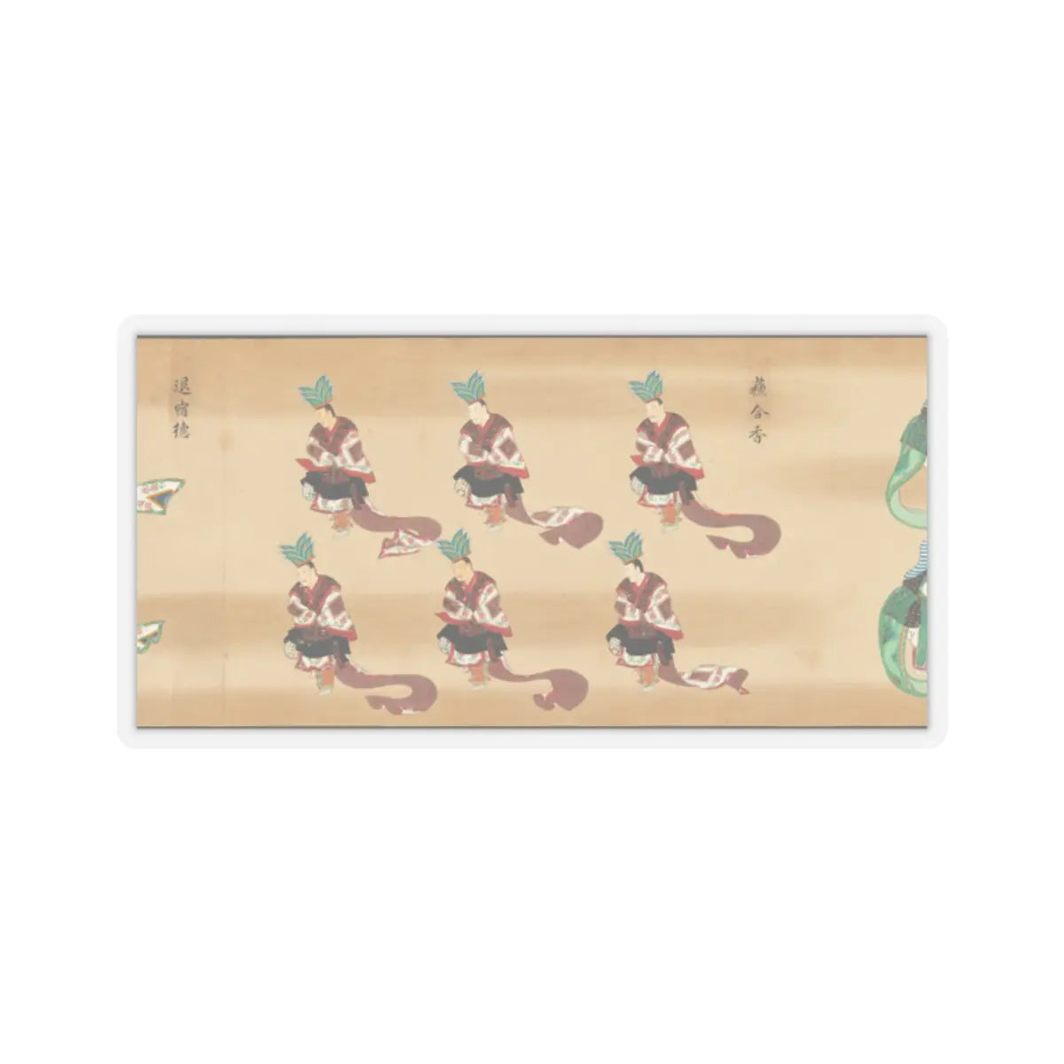 unknown - Bugaku Imperial Court Dance - 17th century v13 - STICKER Vinyl Kiss-Cut Decal