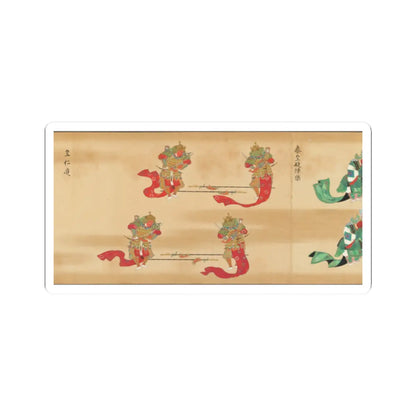 unknown - Bugaku Imperial Court Dance - 17th century v17 - STICKER Vinyl Kiss-Cut Decal