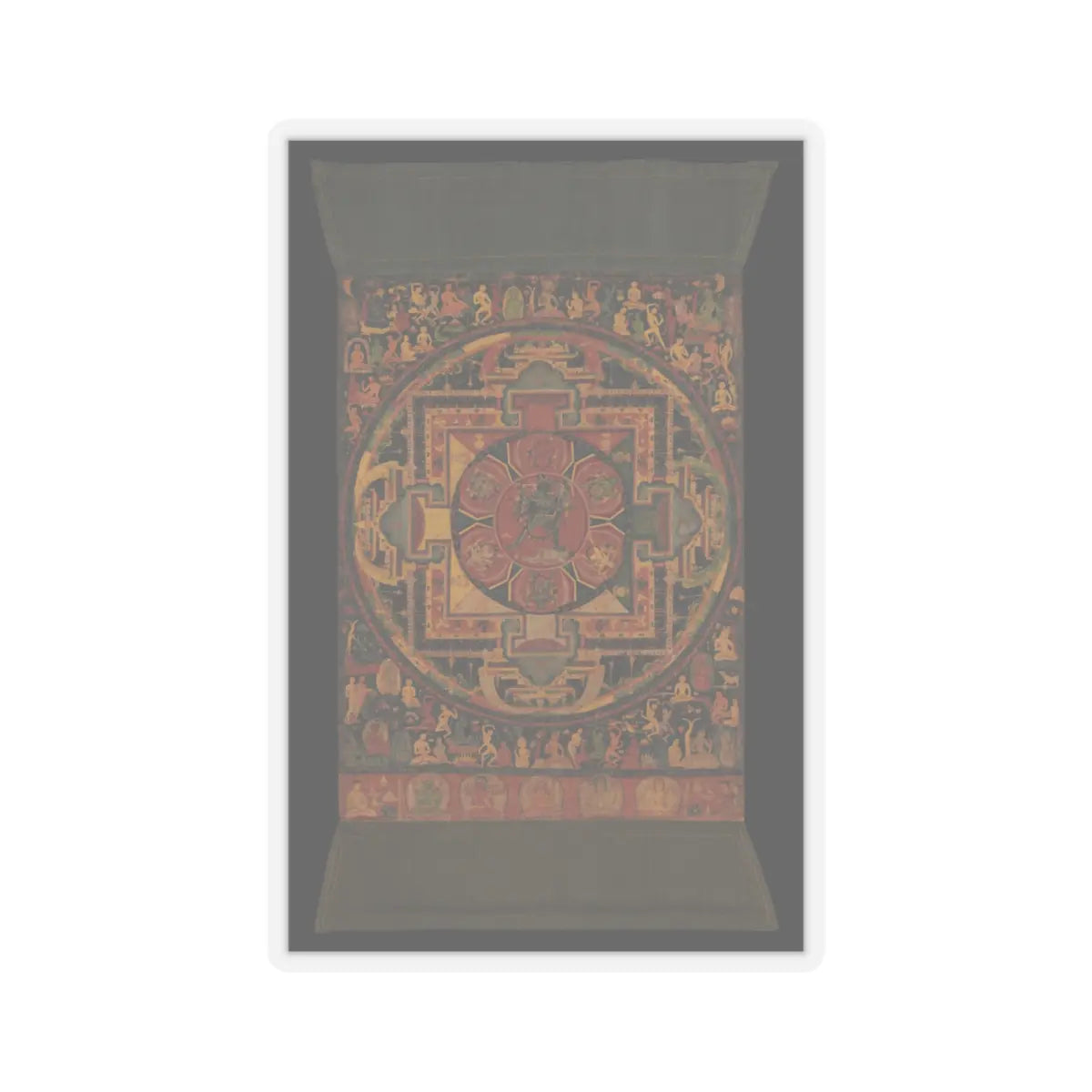 unknown - Chakrasamvara Mandala - ca. 1100 v3 - STICKER Vinyl Kiss-Cut Decal