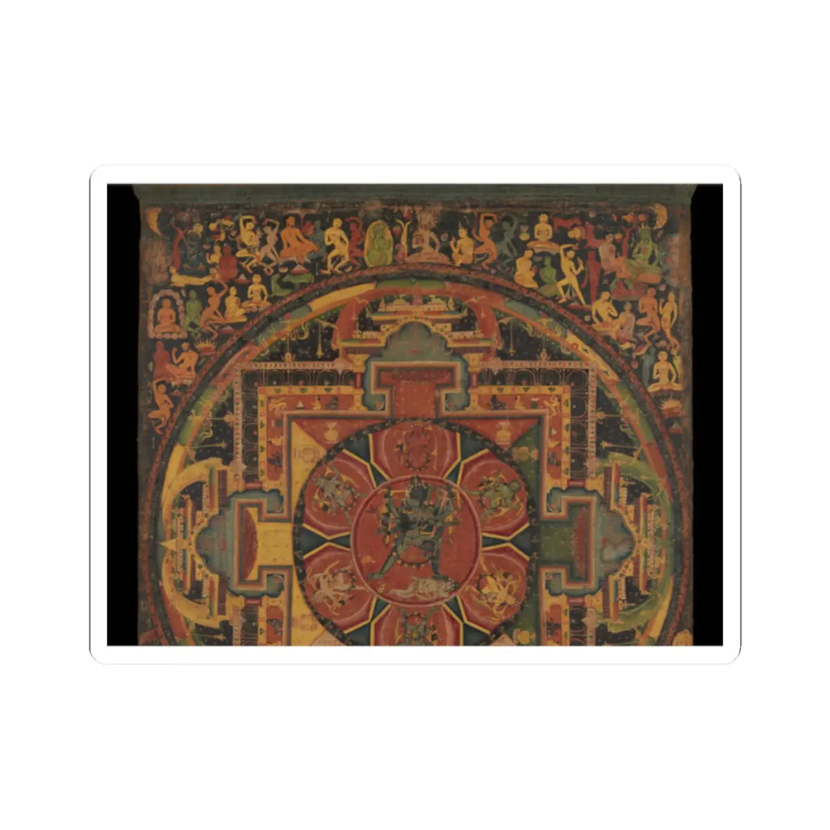 unknown - Chakrasamvara Mandala - ca. 1100 v5 - STICKER Vinyl Kiss-Cut Decal