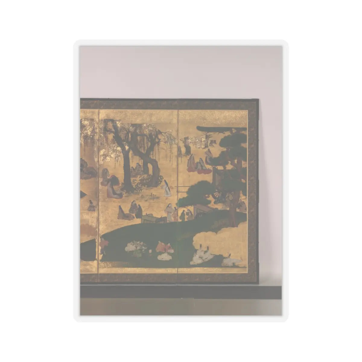 unknown - Cherry-Blossom and Maple-Leaf Viewing - ca. 1630s v3 - STICKER Vinyl Kiss-Cut Decal