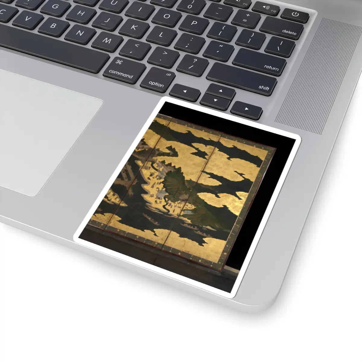 unknown - Cherry Blossom Viewing at Itsukushima and Yoshino - first half 17th century v6 - STICKER Vinyl Kiss-Cut Decal