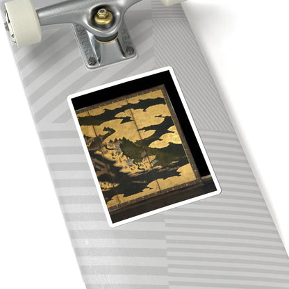 unknown - Cherry Blossom Viewing at Itsukushima and Yoshino - first half 17th century v6 - STICKER Vinyl Kiss-Cut Decal