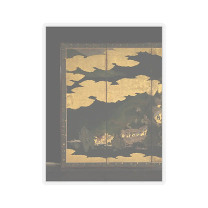 unknown - Cherry Blossom Viewing at Itsukushima and Yoshino - first half 17th century v8 - STICKER Vinyl Kiss-Cut Decal