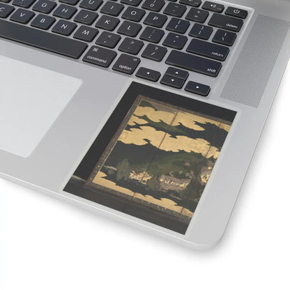 unknown - Cherry Blossom Viewing at Itsukushima and Yoshino - first half 17th century v8 - STICKER Vinyl Kiss-Cut Decal