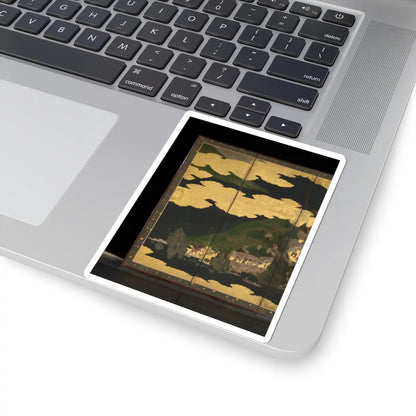 unknown - Cherry Blossom Viewing at Itsukushima and Yoshino - first half 17th century v8 - STICKER Vinyl Kiss-Cut Decal