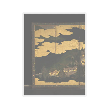 unknown - Cherry Blossom Viewing at Itsukushima and Yoshino - first half 17th century v8 - STICKER Vinyl Kiss-Cut Decal