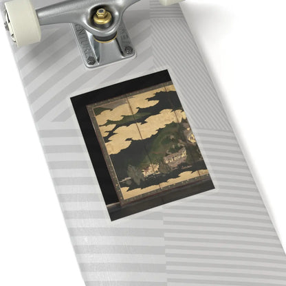 unknown - Cherry Blossom Viewing at Itsukushima and Yoshino - first half 17th century v8 - STICKER Vinyl Kiss-Cut Decal