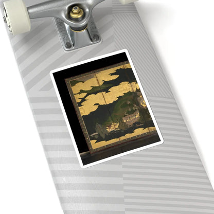unknown - Cherry Blossom Viewing at Itsukushima and Yoshino - first half 17th century v8 - STICKER Vinyl Kiss-Cut Decal