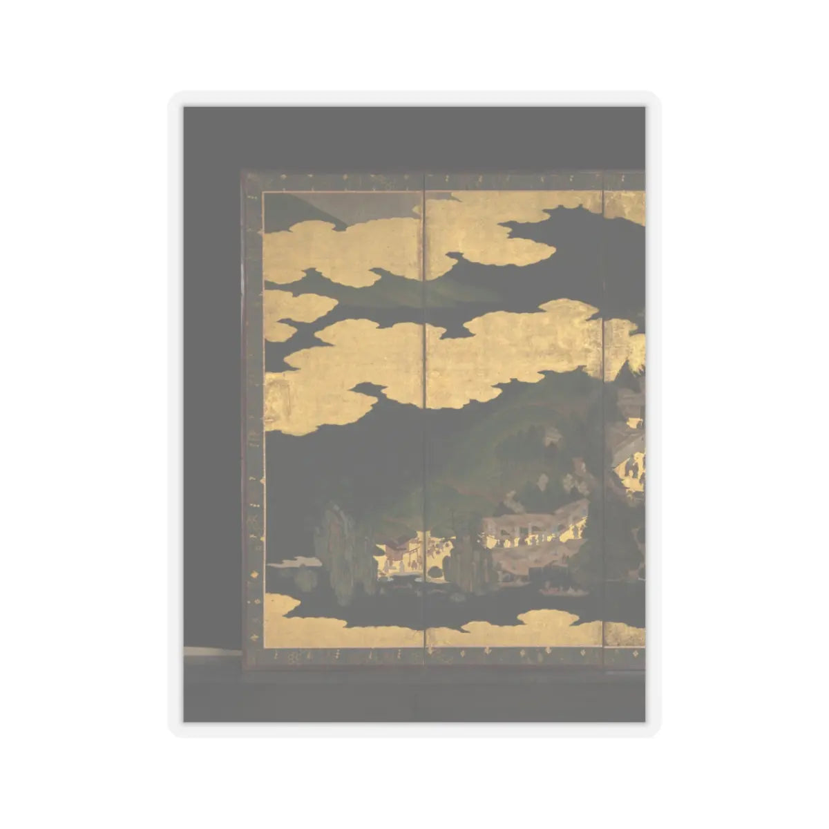 unknown - Cherry Blossom Viewing at Itsukushima and Yoshino - first half 17th century v8 - STICKER Vinyl Kiss-Cut Decal