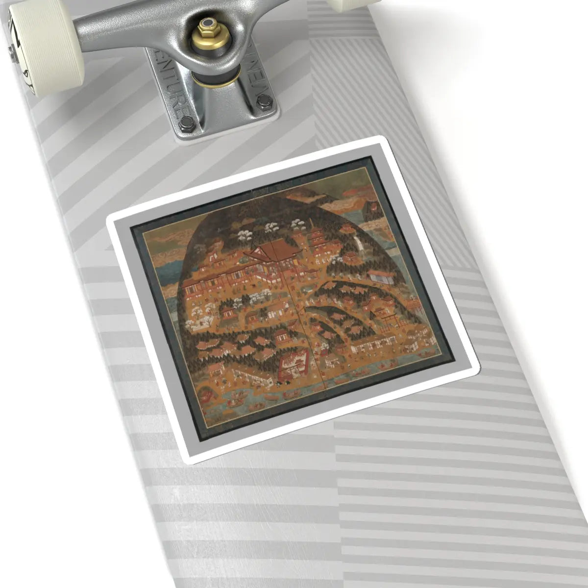 unknown - Chōmeiji Temple Pilgrimage Mandala - second quarter 16th century v1 - STICKER Vinyl Kiss-Cut Decal