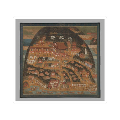 unknown - Chōmeiji Temple Pilgrimage Mandala - second quarter 16th century v1 - STICKER Vinyl Kiss-Cut Decal