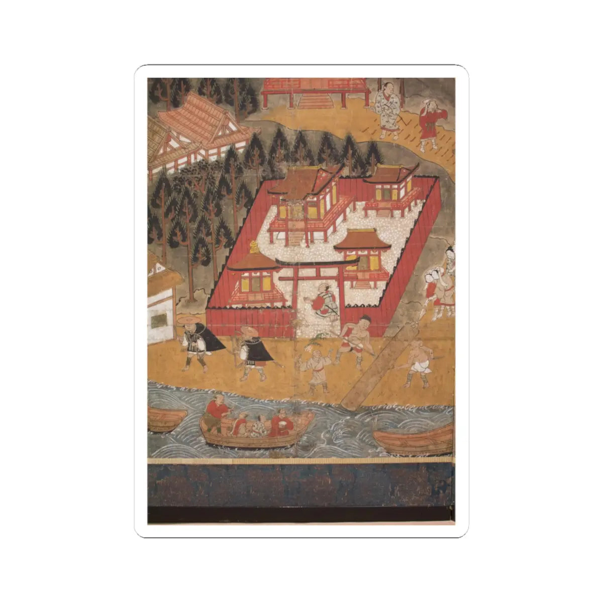 unknown - Chōmeiji Temple Pilgrimage Mandala - second quarter 16th century v10 - STICKER Vinyl Kiss-Cut Decal