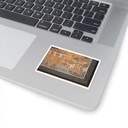 unknown - Chōmeiji Temple Pilgrimage Mandala - second quarter 16th century v6 - STICKER Vinyl Kiss-Cut Decal